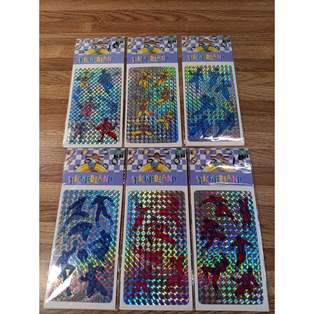 Vintage Sticker Land Holographic Power Rangers Stickers